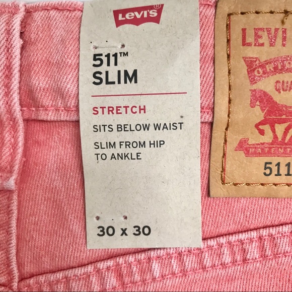 LEVI’S 511 Slim Men’s Stretch Salmon Jeans - Picture 10 of 12